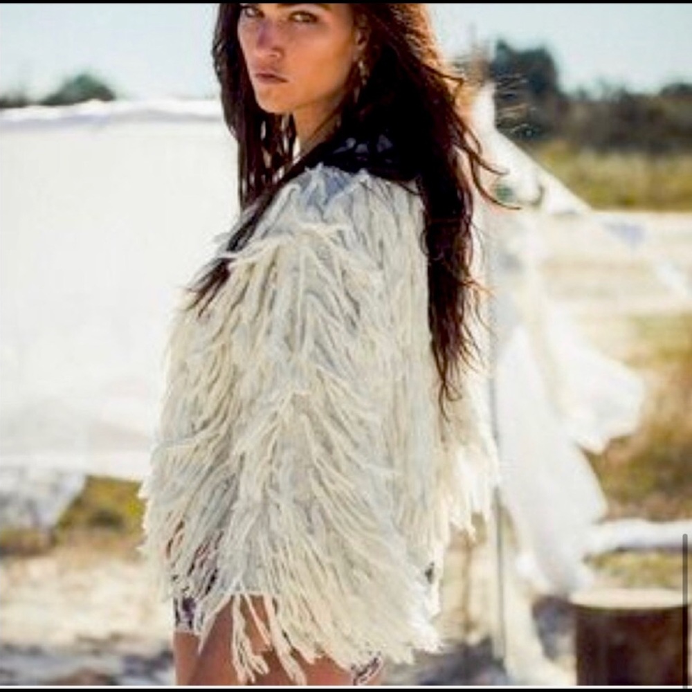 Spell & the Gypsy Vintage Wolf Clan Fringe Cardigan.